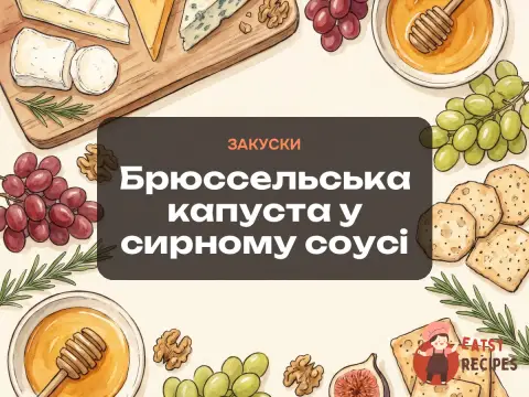 Брюссельська капуста у сирному соусі