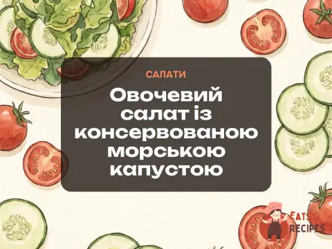Овочевий салат із консервованою морською капустою