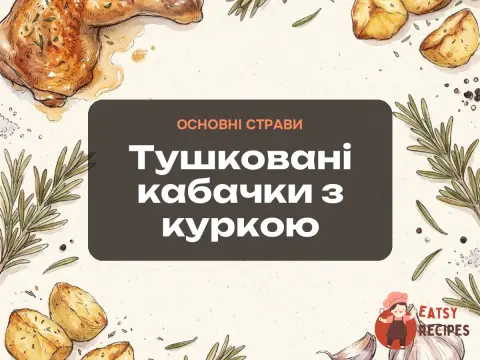 Тушковані кабачки з куркою