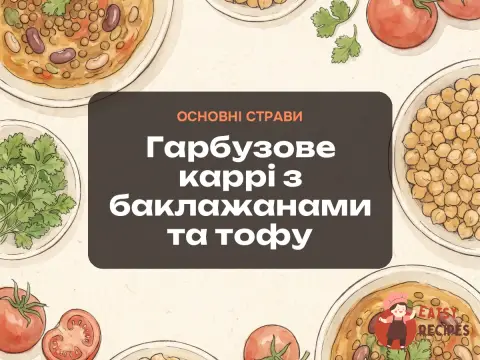 Гарбузове каррі з баклажанами та тофу