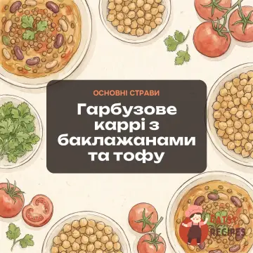 Гарбузове каррі з баклажанами та тофу