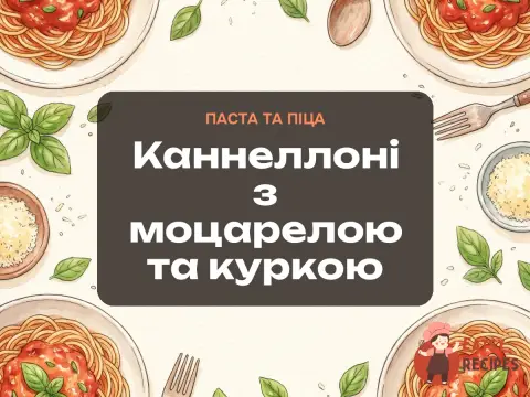 Каннеллоні з моцарелою та куркою