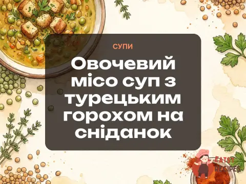 Овочевий місо суп з турецьким горохом на сніданок