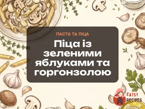 Піца із зеленими яблуками та горгонзолою