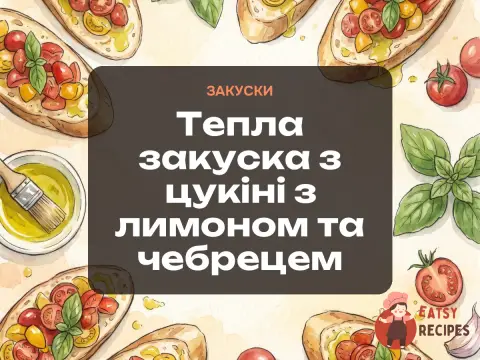 Тепла закуска з цукіні з лимоном та чебрецем