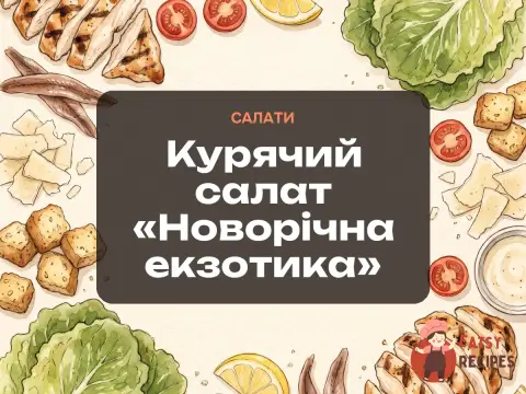 Курячий салат «Новорічна екзотика»