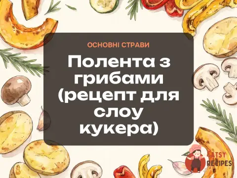 Полента з грибами (рецепт для слоу кукера)