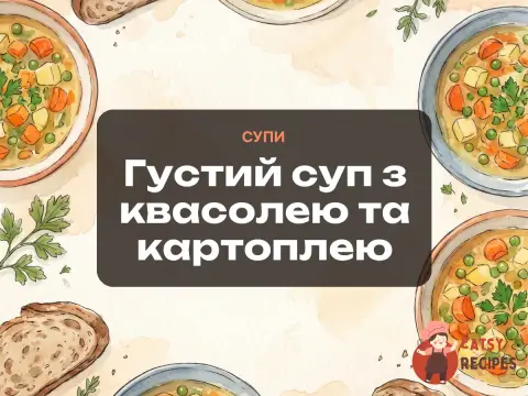 Густий суп з квасолею та картоплею