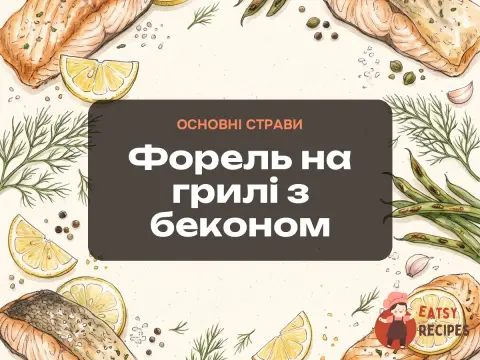 Форель на грилі з беконом