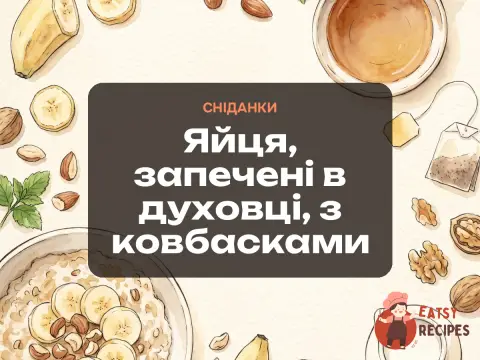 Яйця, запечені в духовці, з ковбасками