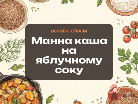 Манна каша на яблучному соку