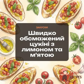 Швидко обсмажений цукіні з лимоном та м'ятою