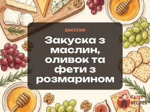 Закуска з маслин, оливок та фети з розмарином