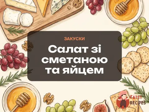 Салат зі сметаною та яйцем