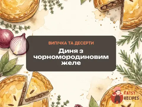 Диня з чорномородиновим желе