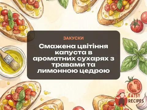 Смажена цвітіння капуста в ароматних сухарях з травами та лимонною цедрою