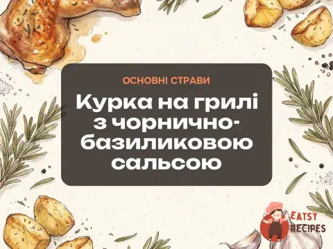 Курка на грилі з чорнично-базиликовою сальсою