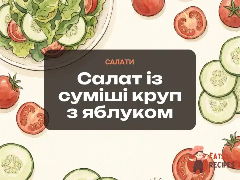 Салат із суміші круп з яблуком