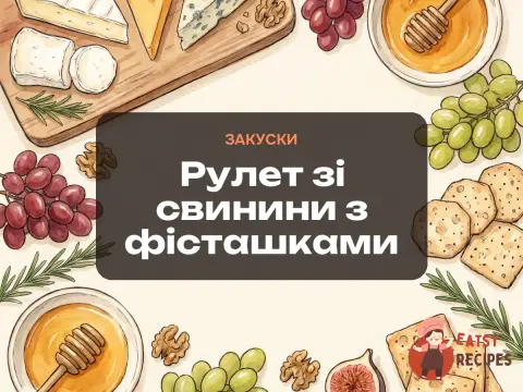 Рулет зі свинини з фісташками
