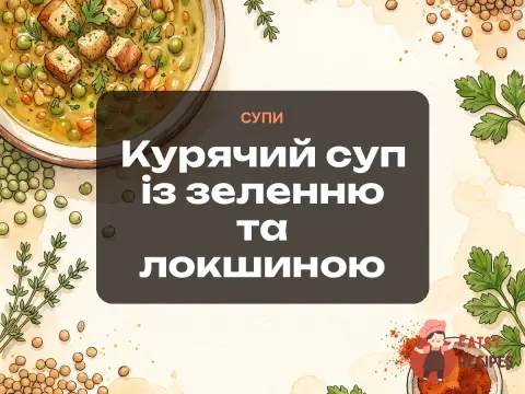 Курячий суп із зеленню та локшиною
