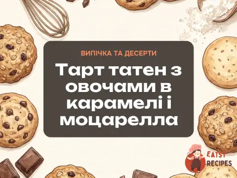 Тарт татен з овочами в карамелі і моцарелла
