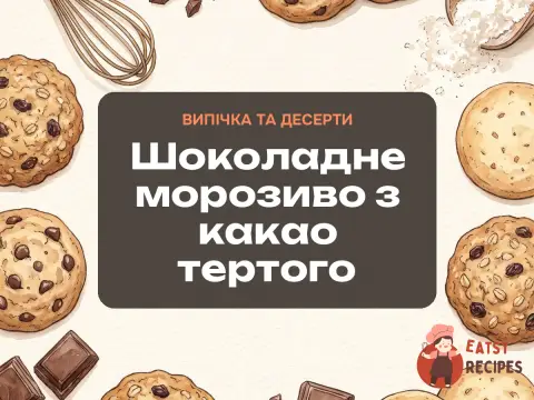 Шоколадне морозиво з какао тертого