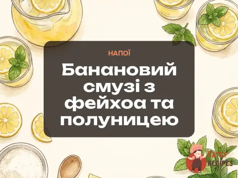 Банановий смузі з фейхоа та полуницею