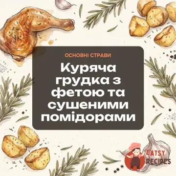 Куряча грудка з фетою та сушеними помідорами
