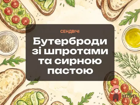Бутерброди зі шпротами та сирною пастою