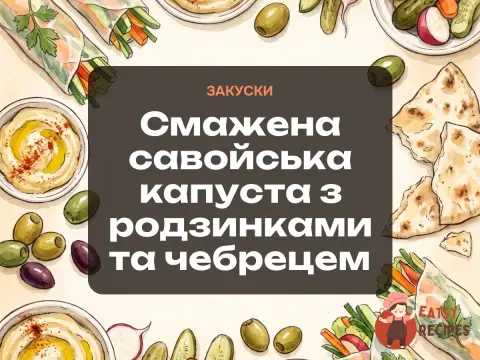 Смажена савойська капуста з родзинками та чебрецем