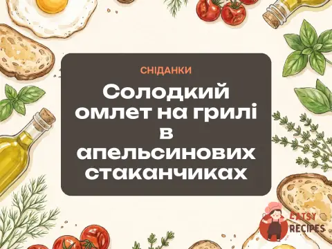 Солодкий омлет на грилі в апельсинових стаканчиках