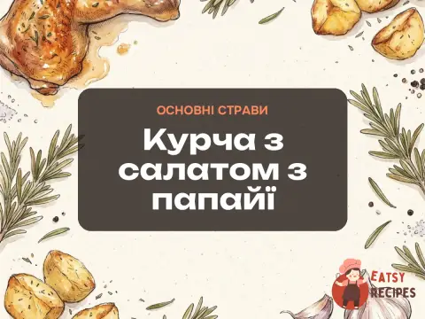 Курча з салатом з папайї