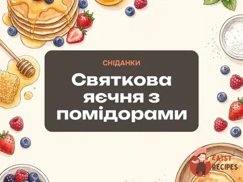 Святкова яєчня з помідорами