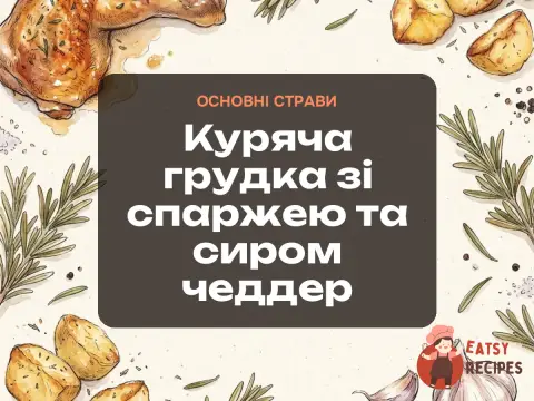 Куряча грудка зі спаржею та сиром чеддер