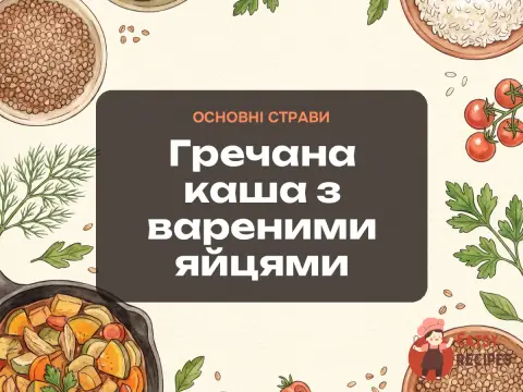 Гречана каша з вареними яйцями