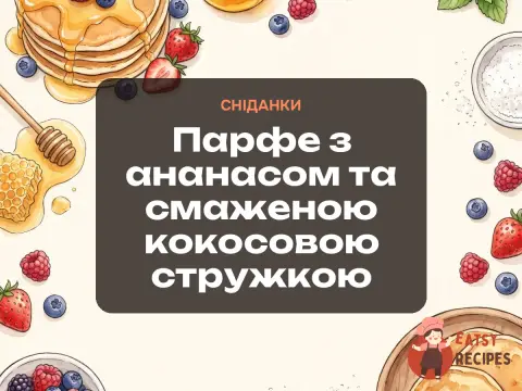 Парфе з ананасом та смаженою кокосовою стружкою