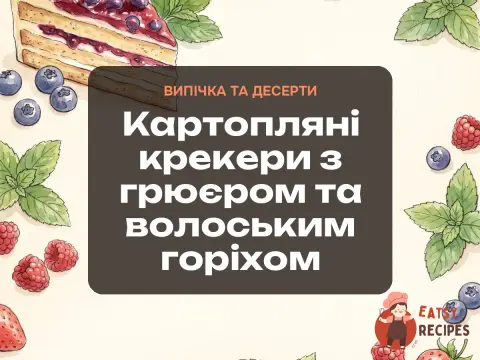 Картопляні крекери з грюєром та волоським горіхом