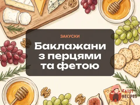 Баклажани з перцями та фетою