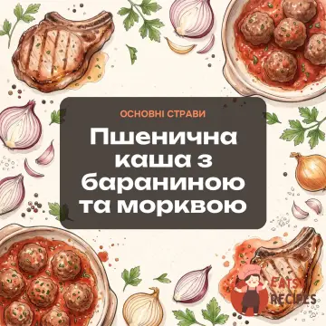 Пшенична каша з бараниною та морквою