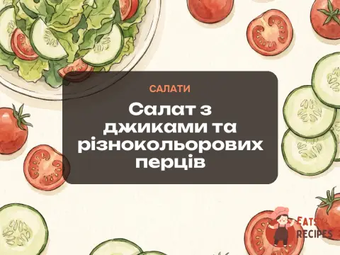 Салат з джиками та різнокольорових перців