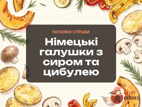 Німецькі галушки з сиром та цибулею