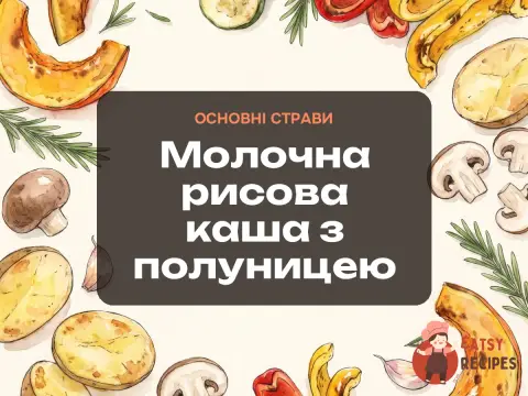 Молочна рисова каша з полуницею