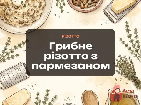 Грибне різотто з пармезаном