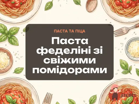 Паста феделіні зі свіжими помідорами