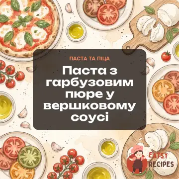 Паста з гарбузовим пюре у вершковому соусі