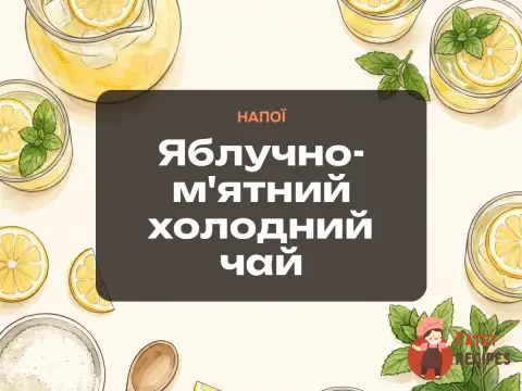 Яблучно-м'ятний холодний чай