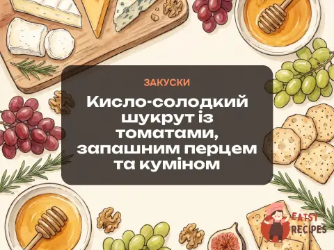 Кисло-солодкий шукрут із томатами, запашним перцем та куміном