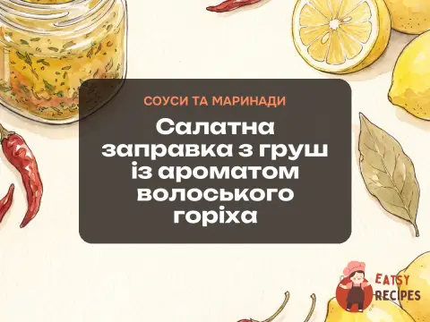 Салатна заправка з груш із ароматом волоського горіха