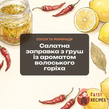 Салатна заправка з груш із ароматом волоського горіха