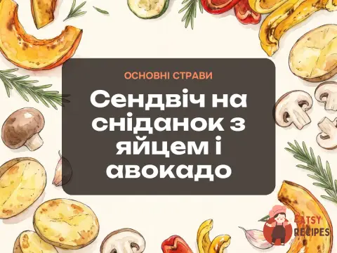 Сендвіч на сніданок з яйцем і авокадо